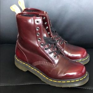 Vegan Burgundy Doc Martens